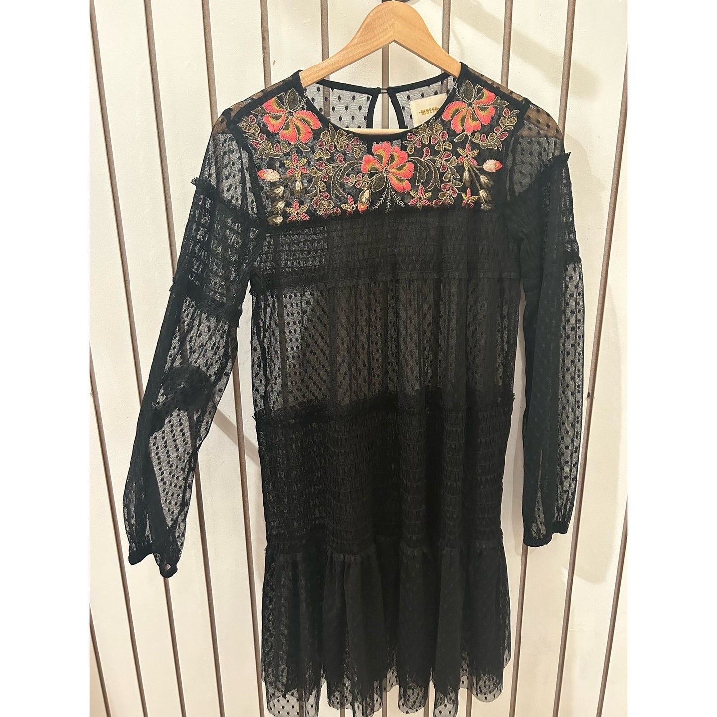 Maeve by Anthropologie Lace Embroidered Dress Size XSmall