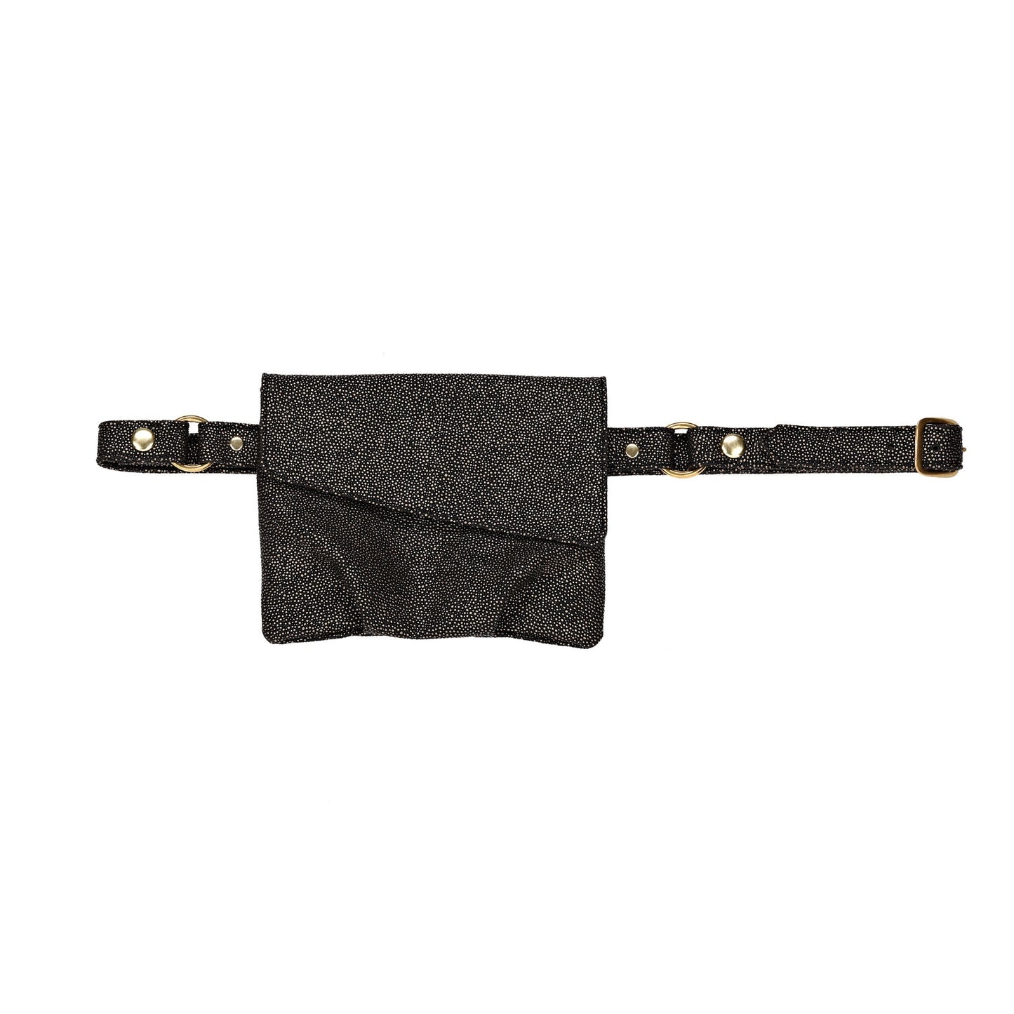 Magali Hip Bag Black Vegan Gold Dots Hip Belt Bag