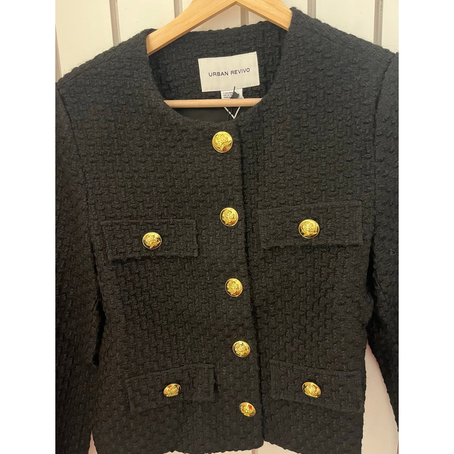 Urban Revivo Black Tweed Blazer NWT
