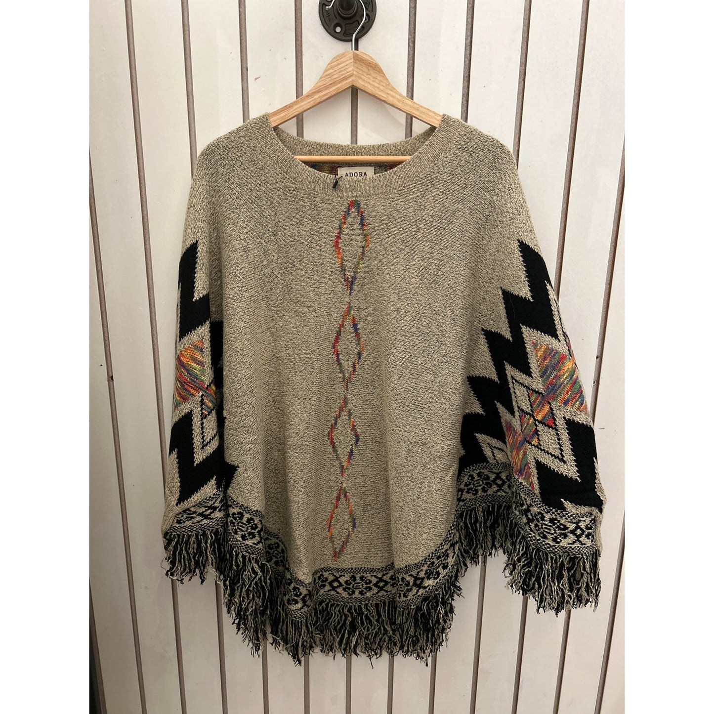 Adora Plus Size Sweater Poncho Boho Style XL, 2XL and 3XL