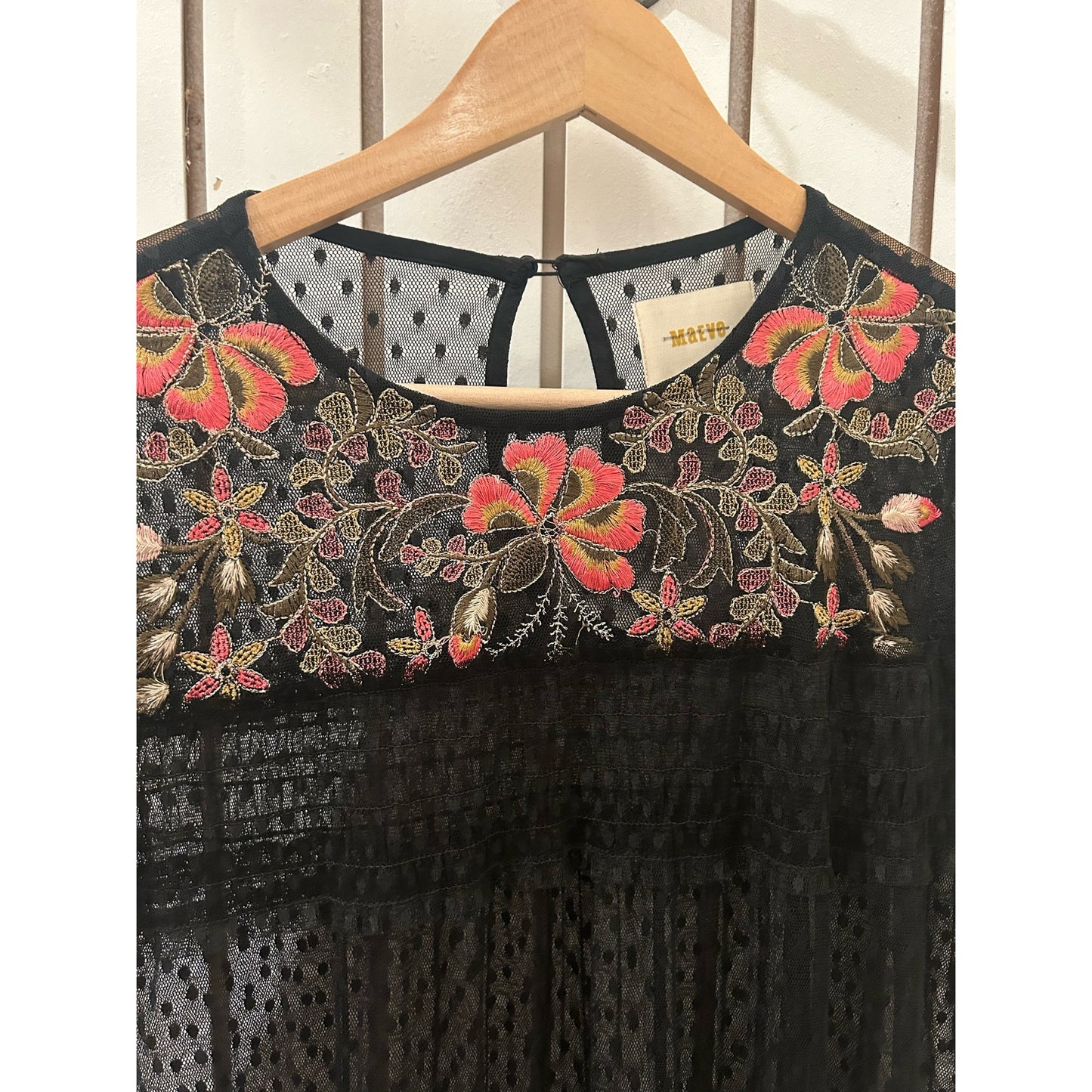 Maeve by Anthropologie Lace Embroidered Dress Size XSmall