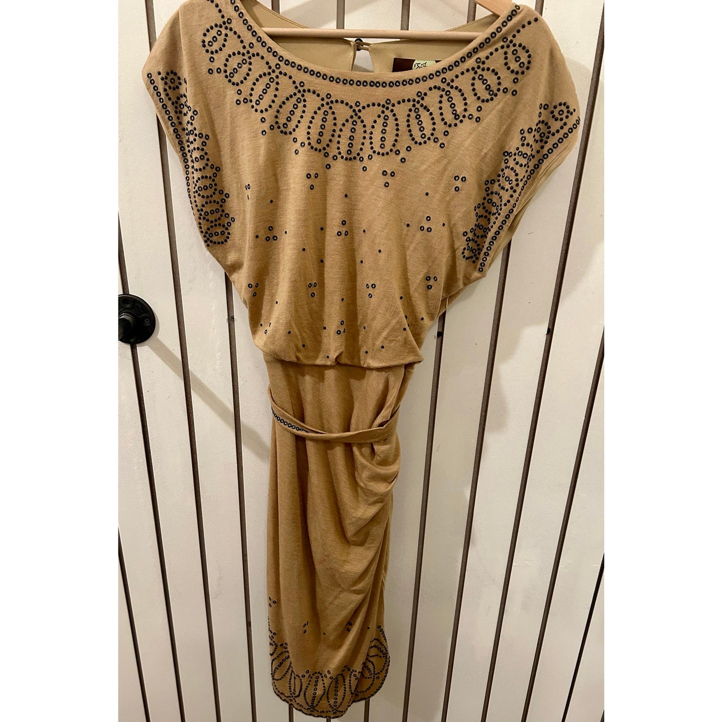 Eva Franco Tan Rivet Dress Size 2 NWT