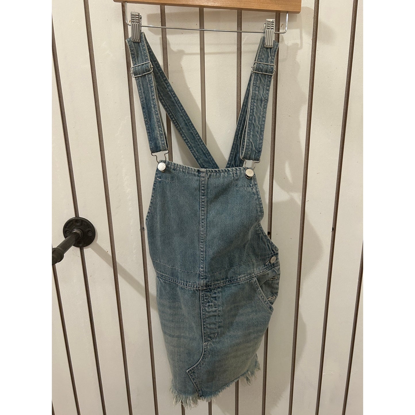 Free People Skirt Denim Overalls Size 0