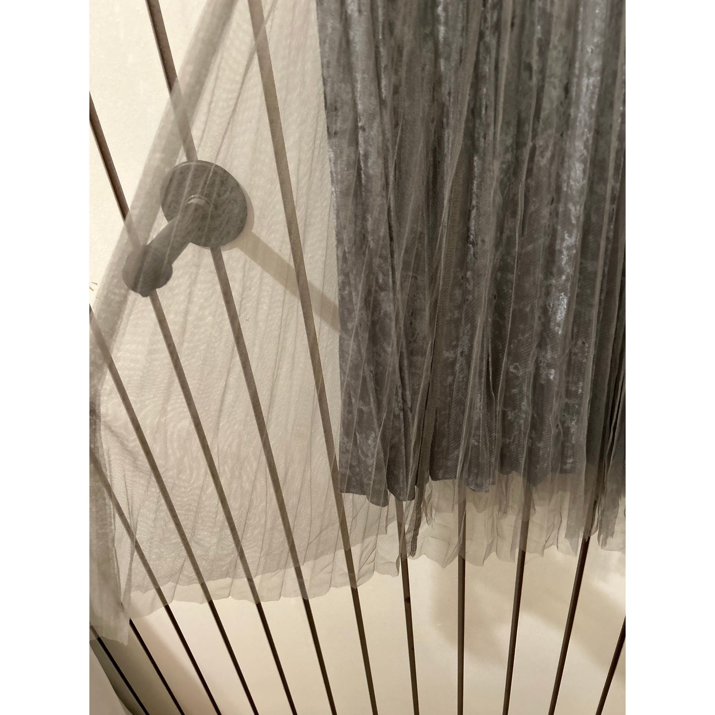 Raga Silver Mesh Skirt Size S NWT