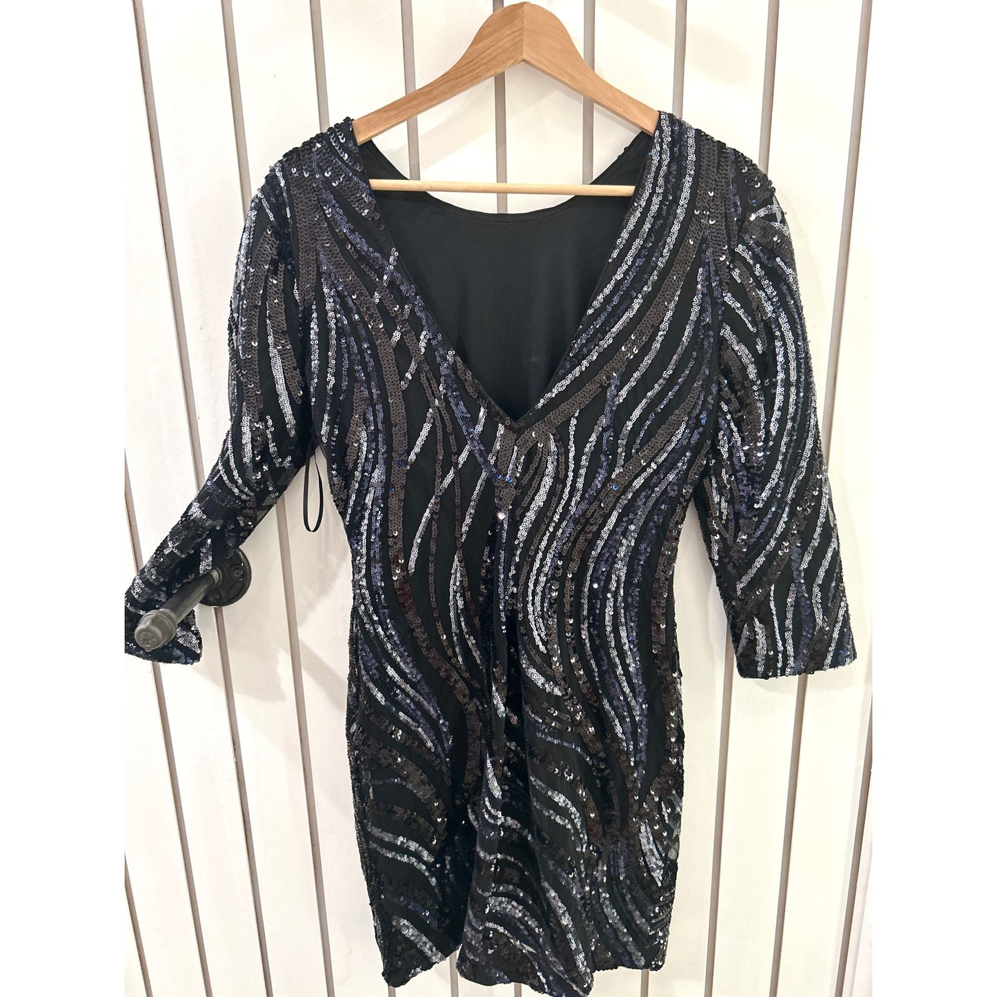 Express Sequin Black Dress Size 6