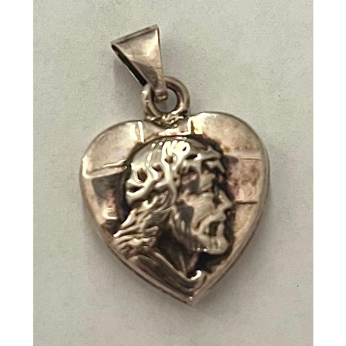 Sterling Silver Jesus Heart