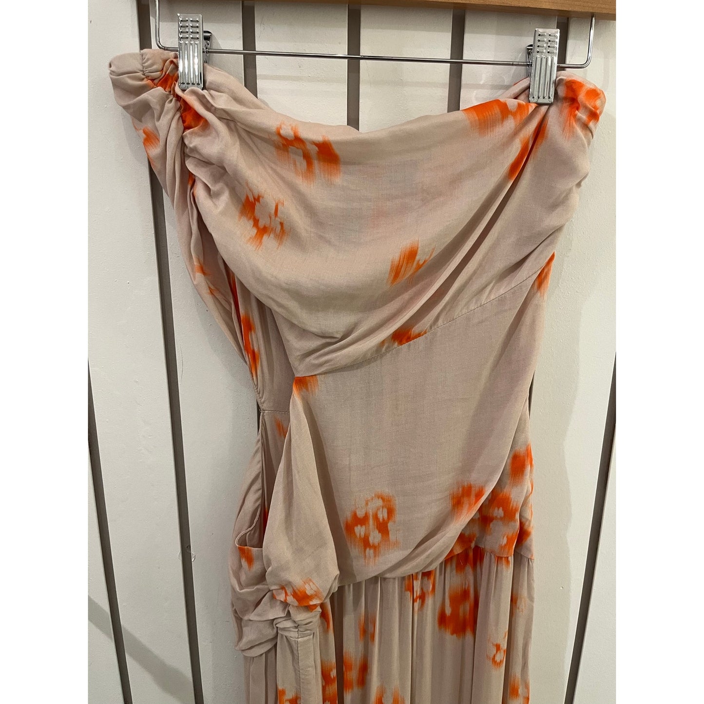 Stillwater Dress Tan and Orange Size M - Runs Small