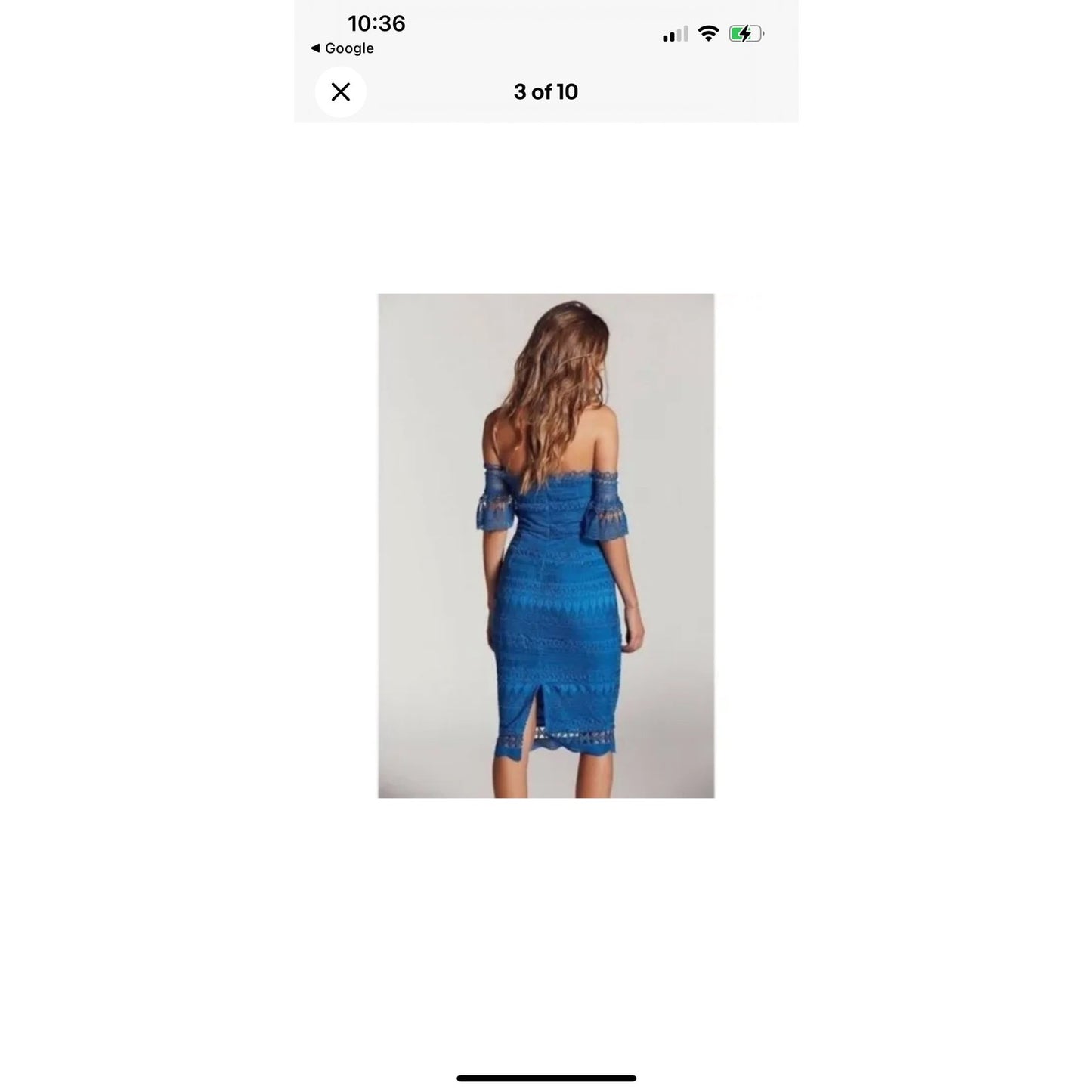 Saylor x Free People Mariah Blue Lace Midi Dress