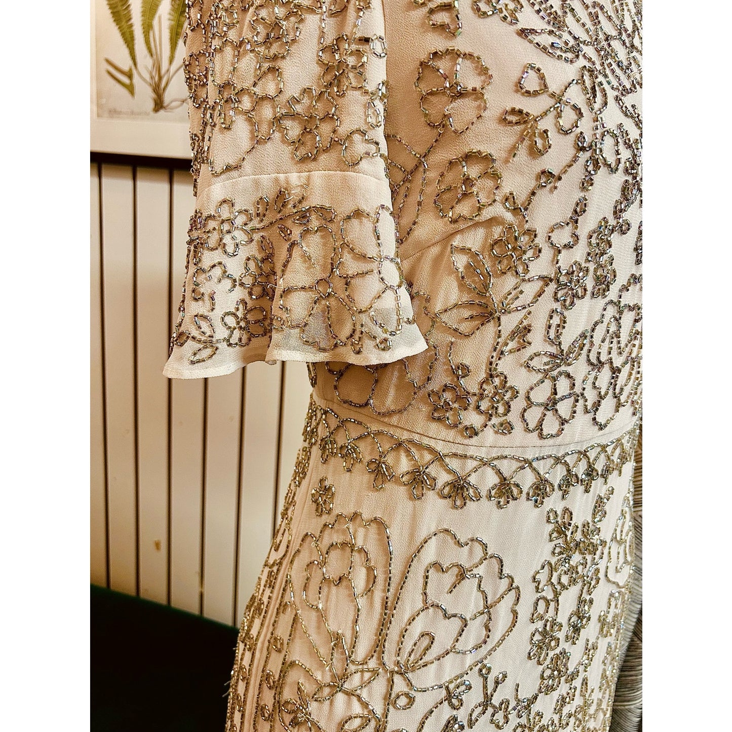 Needle & Thread Linear Motif Embellished Shift Dress Size 2