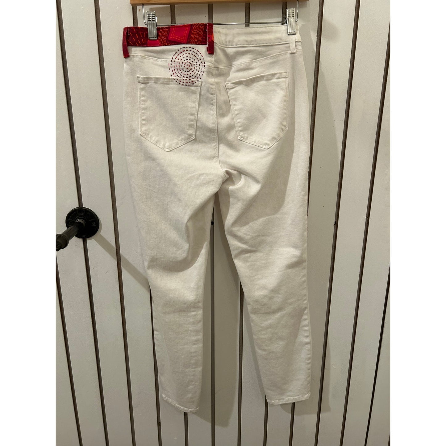 Embroidered Patch L’Agence White Denim Size 29