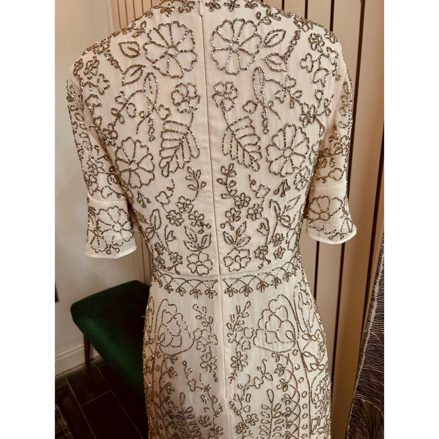 Needle & Thread Linear Motif Embellished Shift Dress Size 2