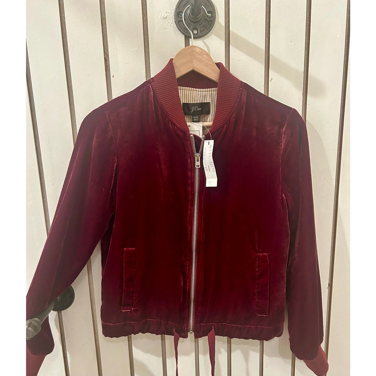 J Crew Velvet Jacket Size XXS NWT