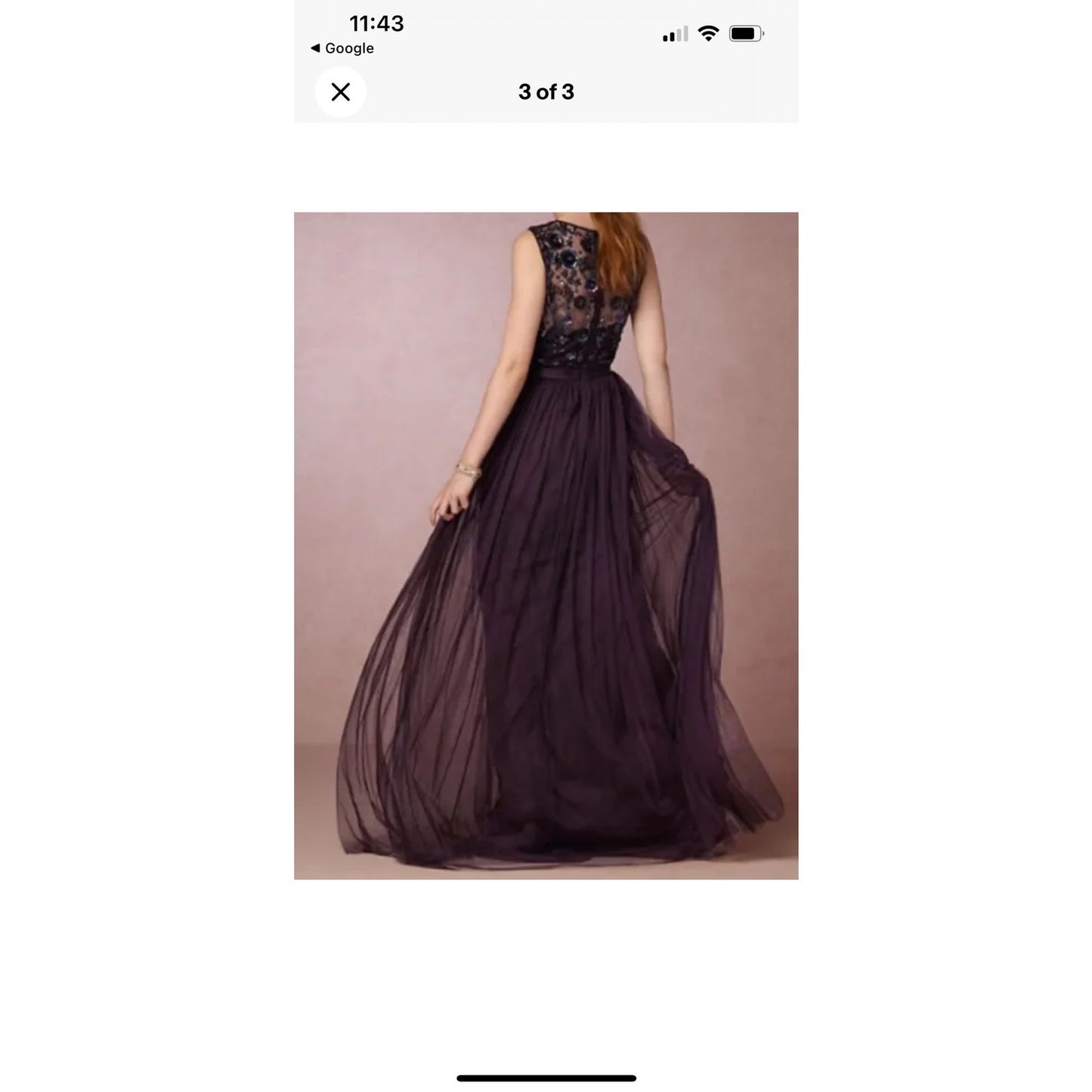 Needle & Thread Burgundy Beaded Mariel Aubrrgine Sequin Maxi Dress Size 2