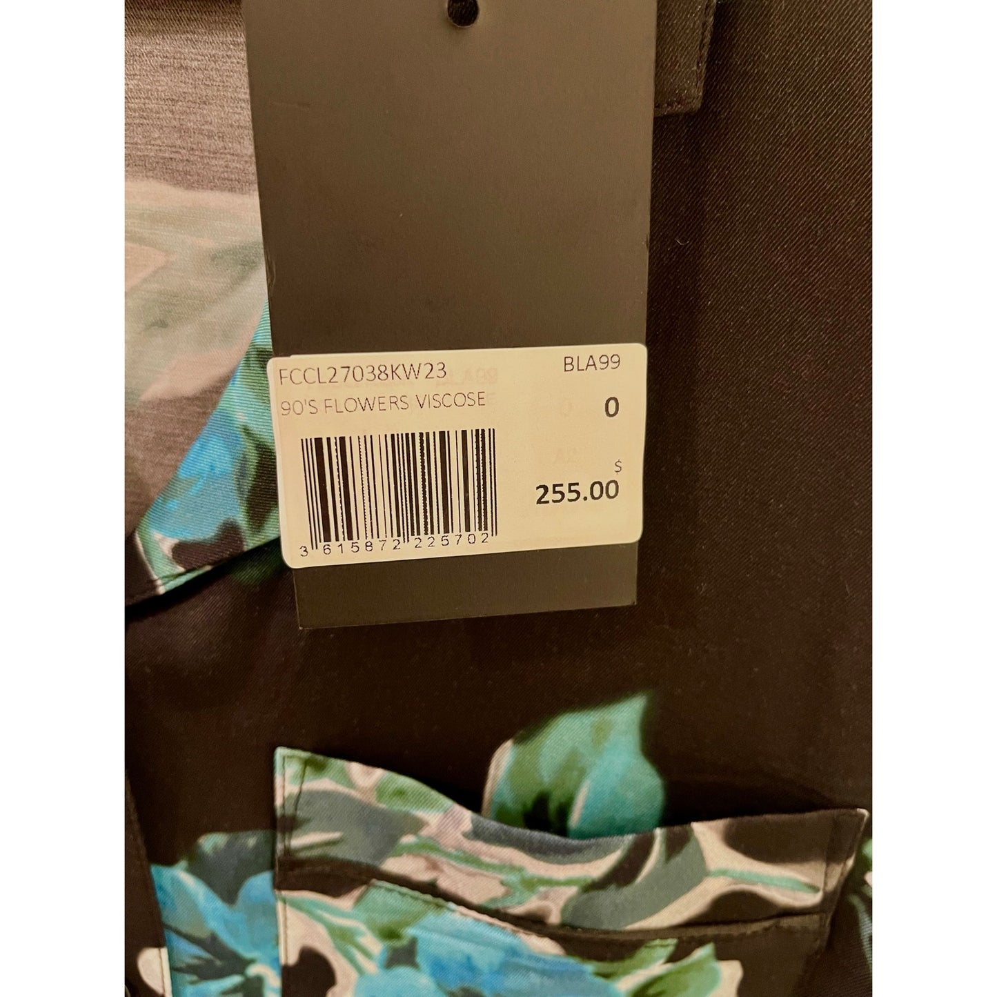 The Kooples Black and Blue Floral Blouse Size 0