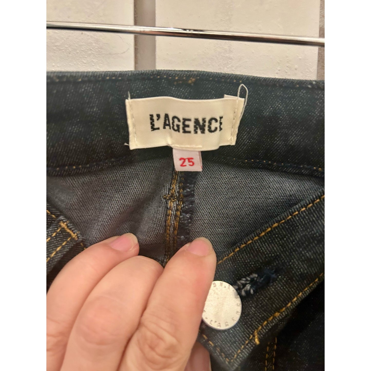 L’AGence Denim Jeans Size 25 Embroidered One of a Kind