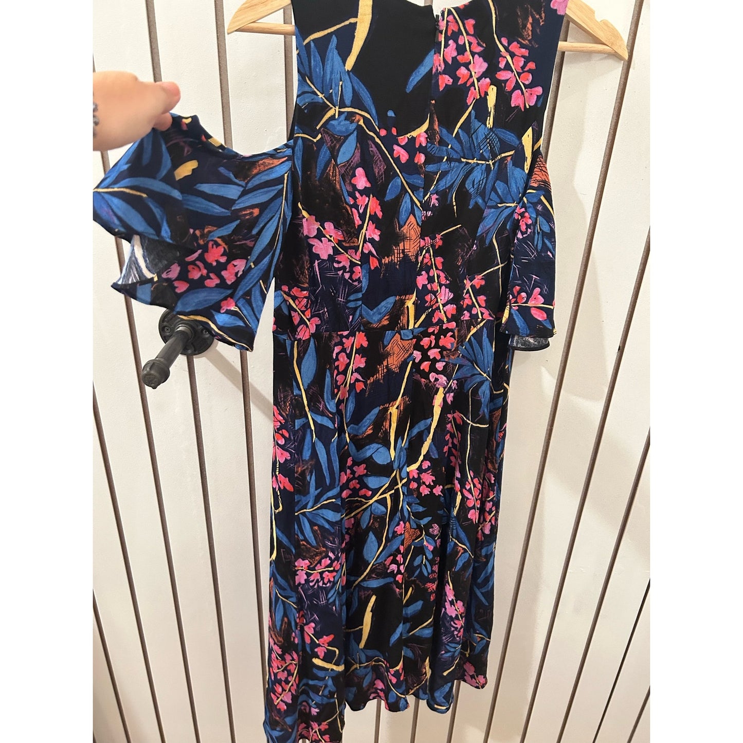 Anthropologie Maeve Elia Short Cold Shoulder Dress Size 4 NWOT