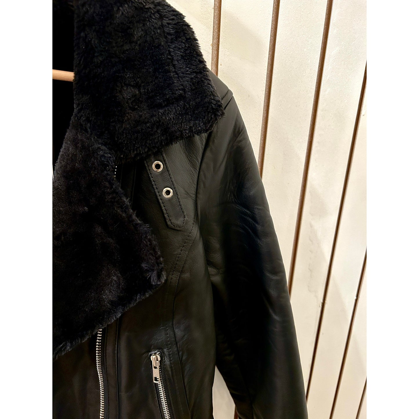 Genuine Decrum Leather Shearling Women’s Jacket Size XXL