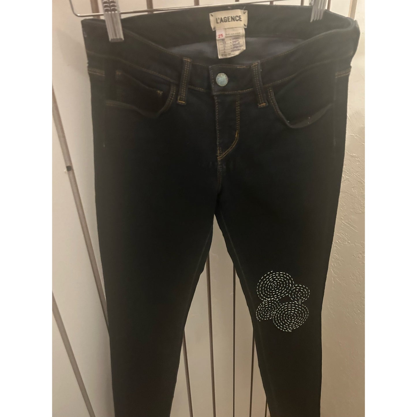 L’Agence Size 25 Embroidered Denim One of a Kind
