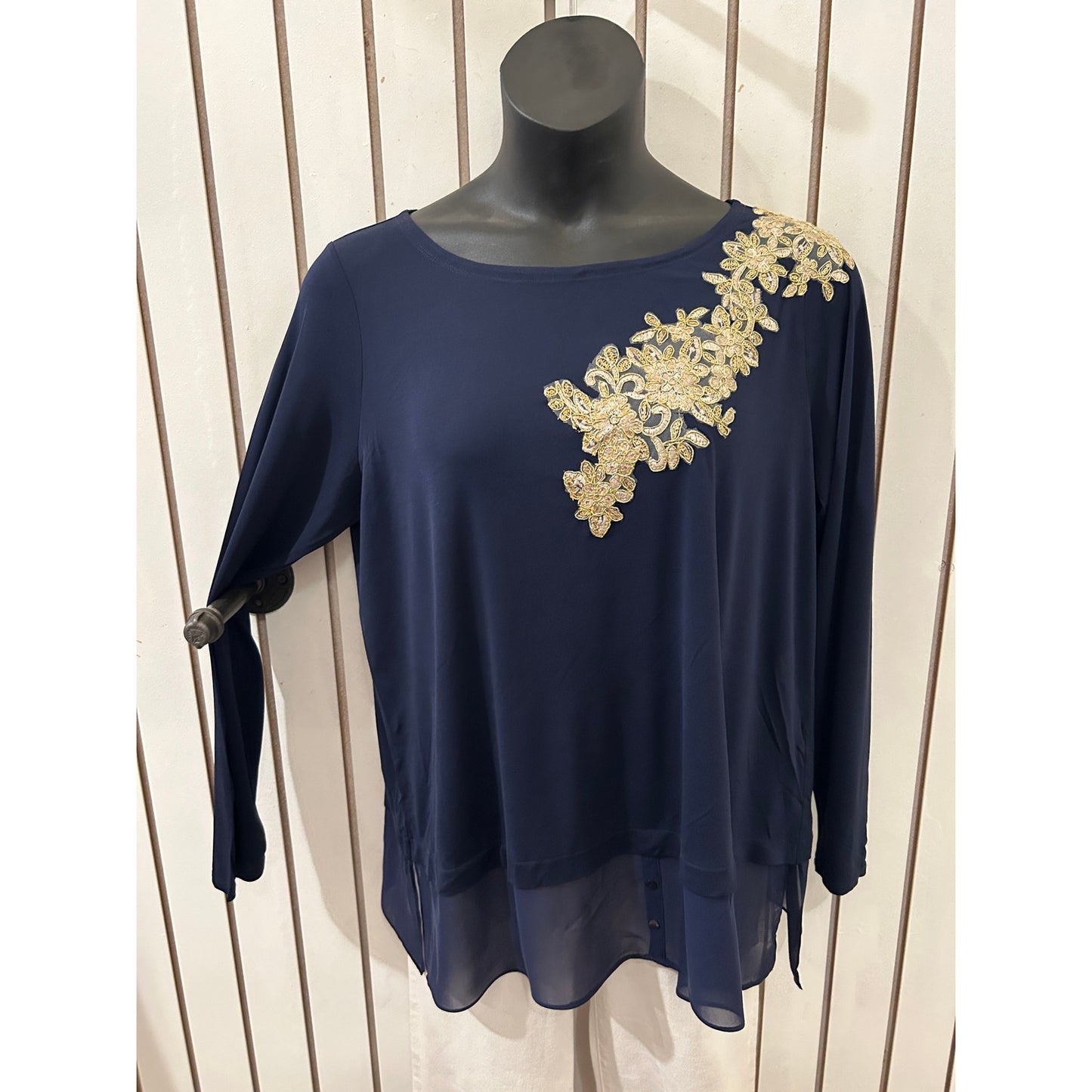 Eileen Fisher Embellished Silk Blouse