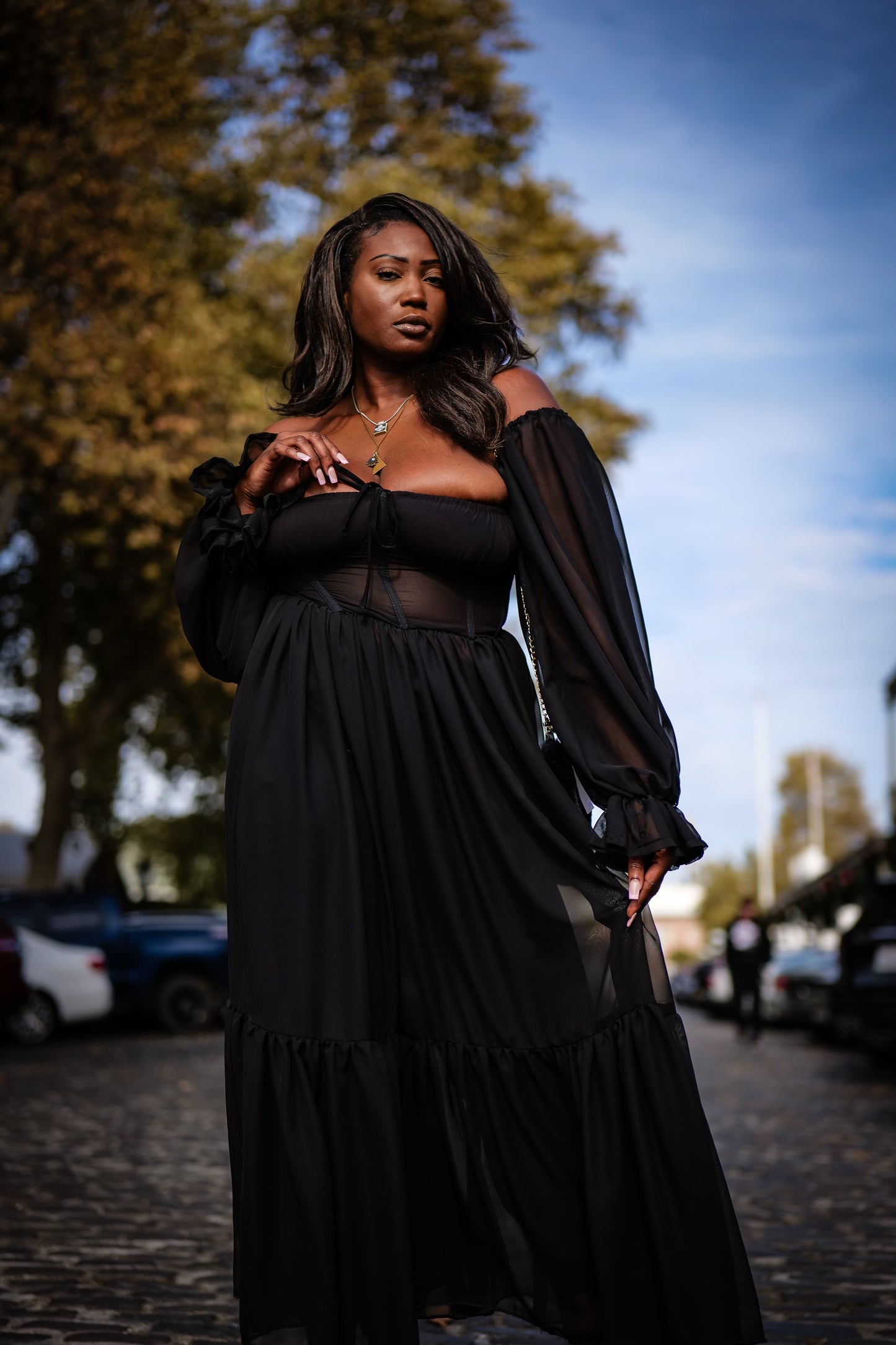 Cynise Cheri Milkmaid Dress