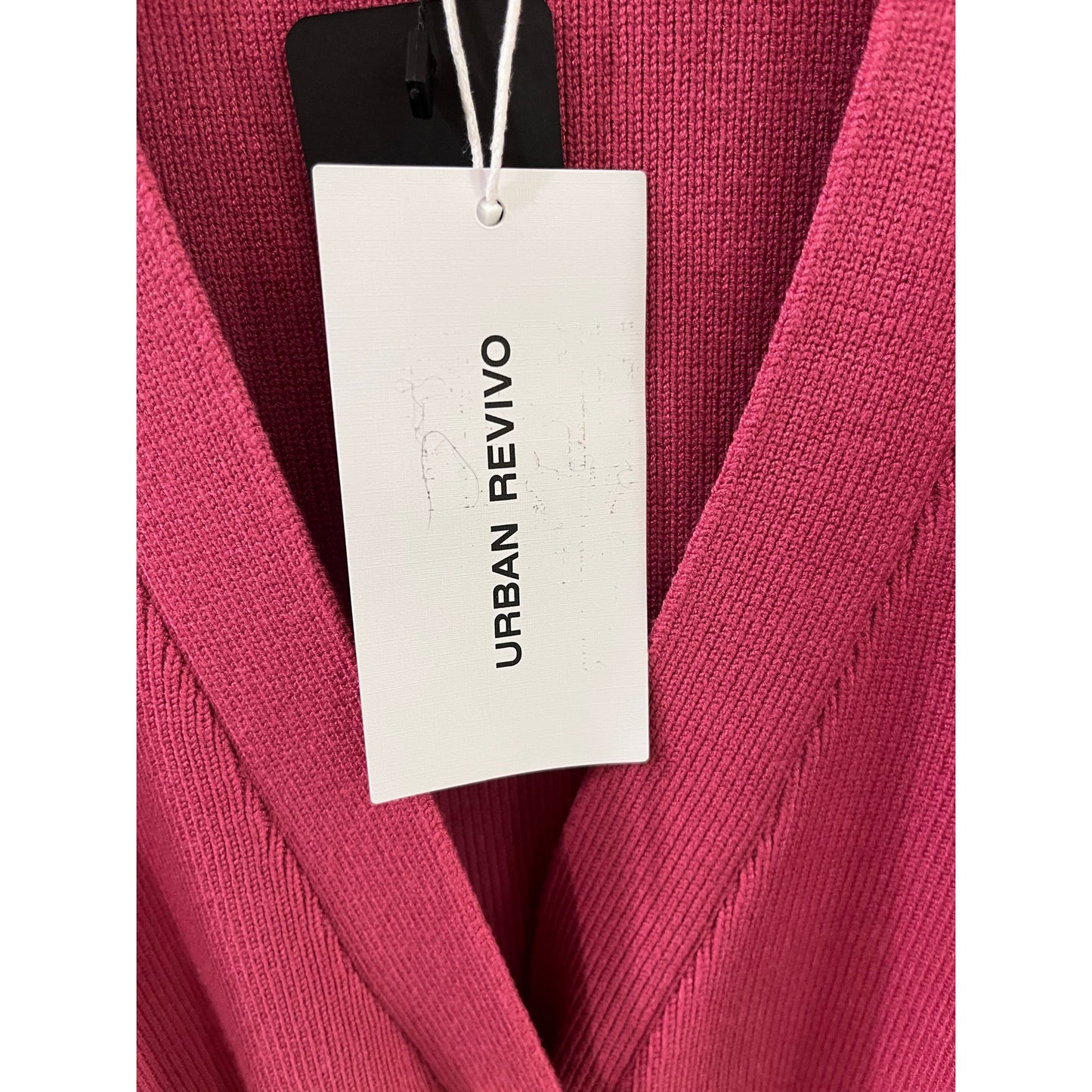 Urban Revivo Blush Sweater Vest with Gold Button