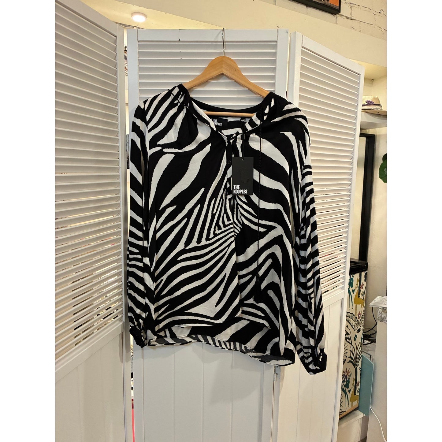 The Kooples Zebra Print Blouse Size Medium