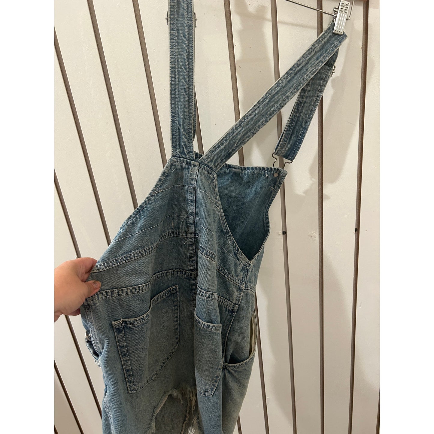 Free People Skirt Denim Overalls Size 0