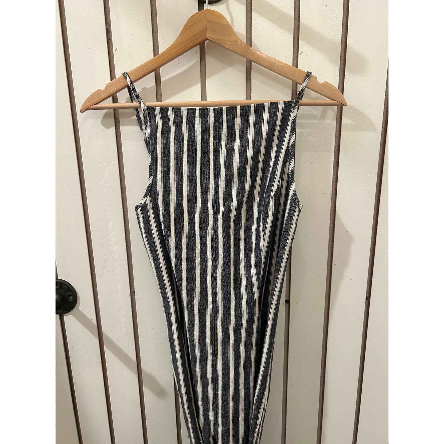 Madewell Denim Pinstripe Jumpsuit Size 8