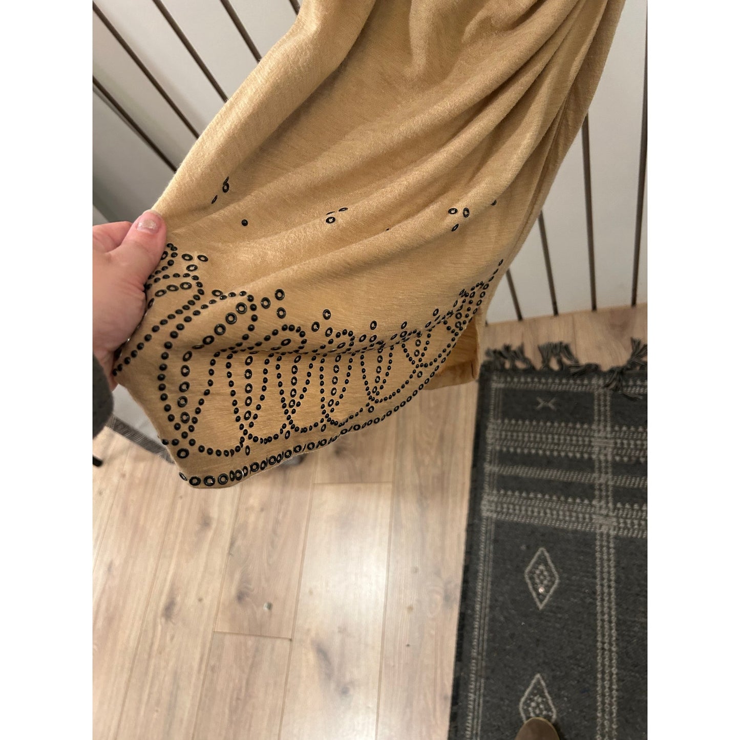 Eva Franco Tan Rivet Dress Size 2 NWT