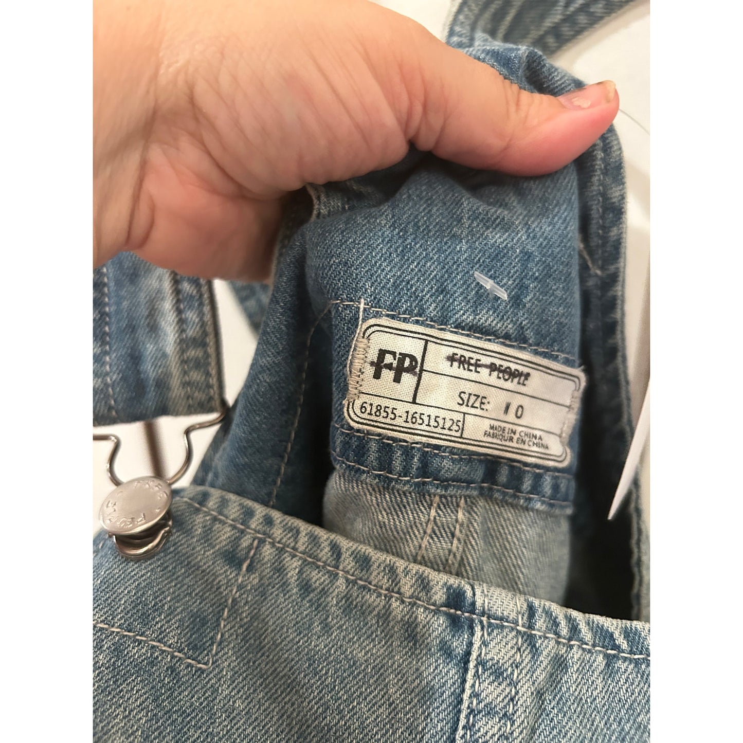 Free People Skirt Denim Overalls Size 0