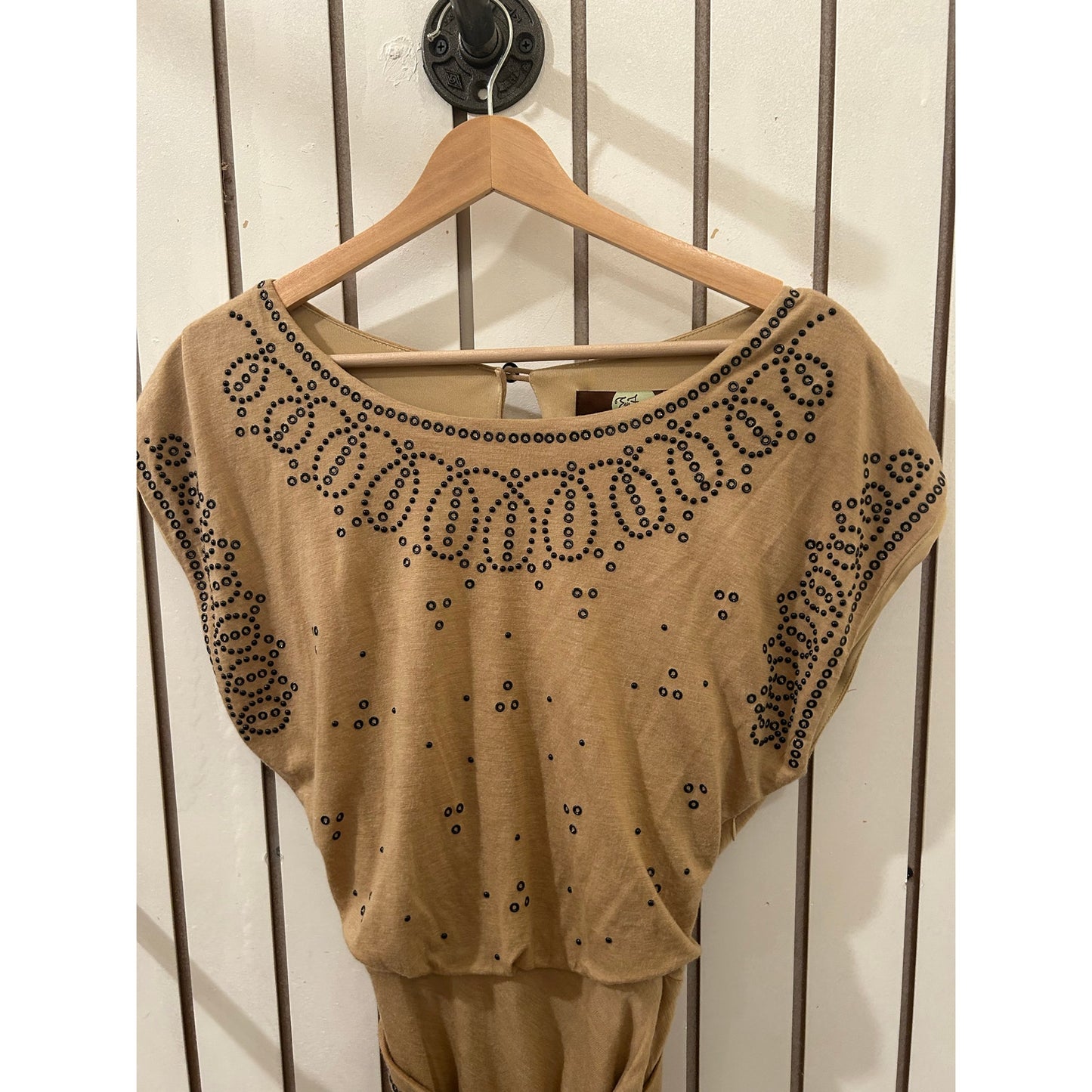 Eva Franco Tan Rivet Dress Size 2 NWT