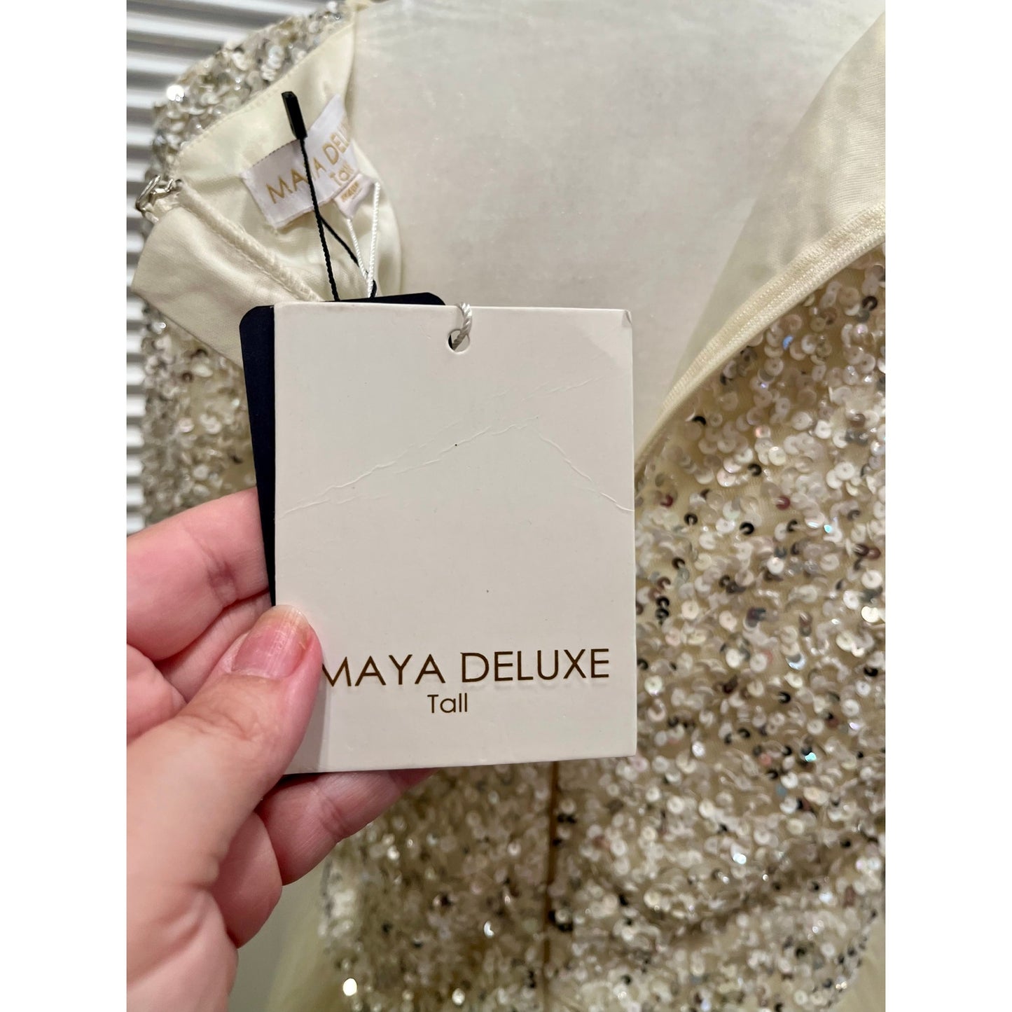 Maya Deluxe Beaded Tulle Dress NWT