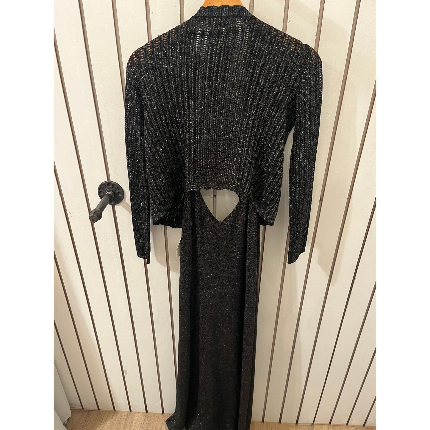 Taylor Sweater Dress Black and Silver NWOT