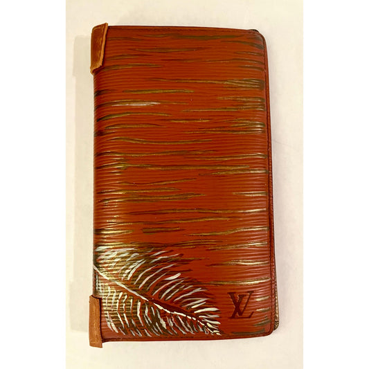 Louis Vuitton Hand Painted Brown Epi Wallet