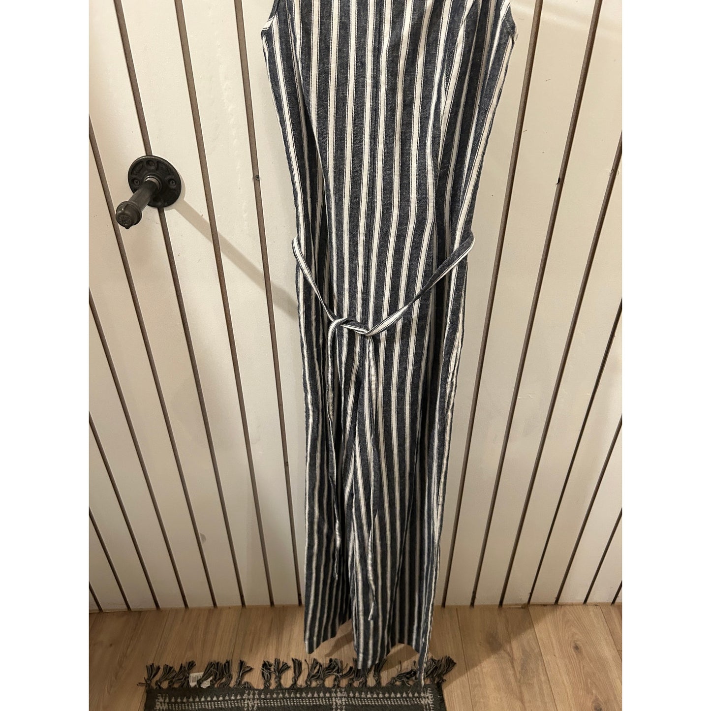 Madewell Denim Pinstripe Jumpsuit Size 8