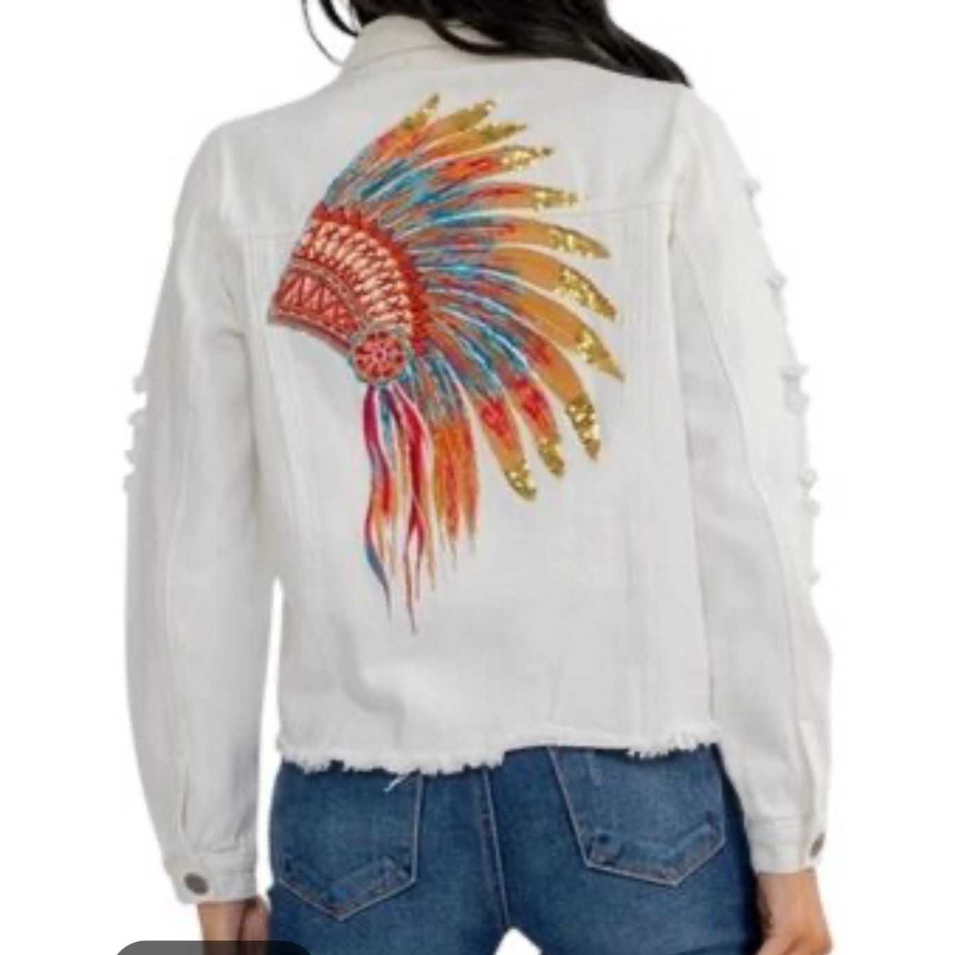 Savannah Jane Denim Embroidered Jacket Size S, M, L