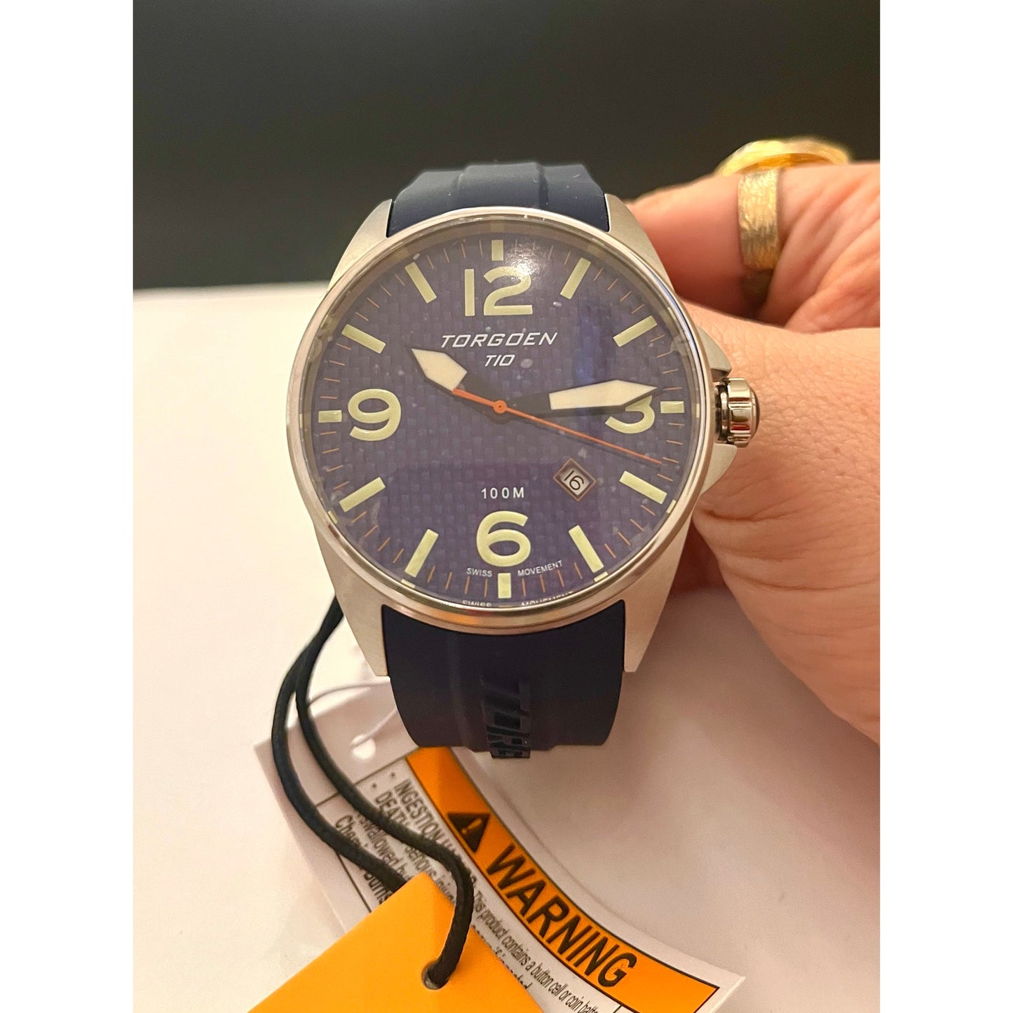 Torgoen T10 Bluebird Carbon Sapphire Watch New In Box