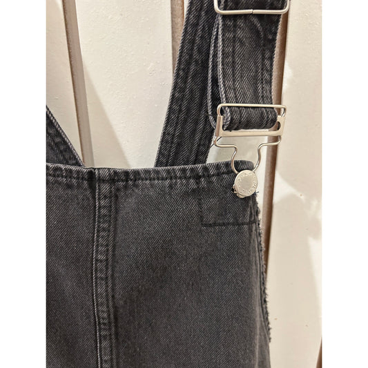 Free People Skirt Denim Overalls Sz 6