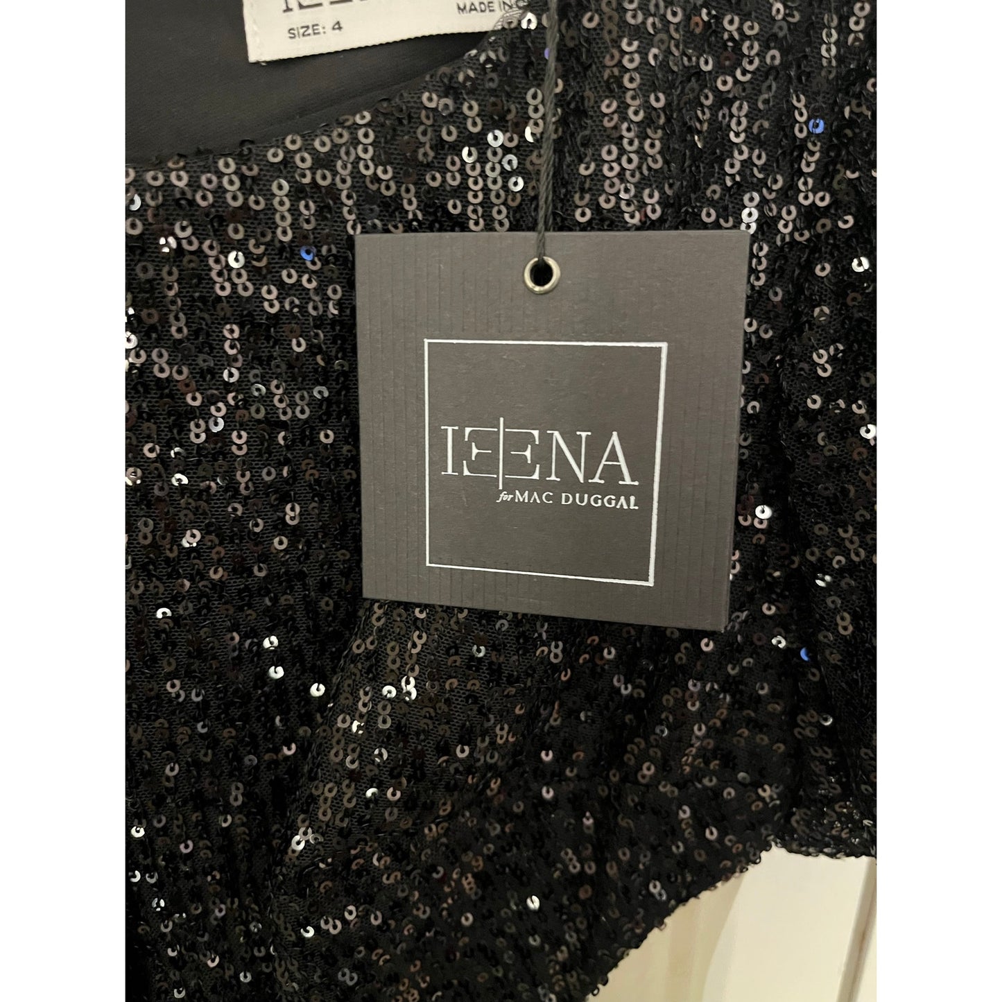 IEENA for MacDuggal Jumpsuit Sequin Black Size 4