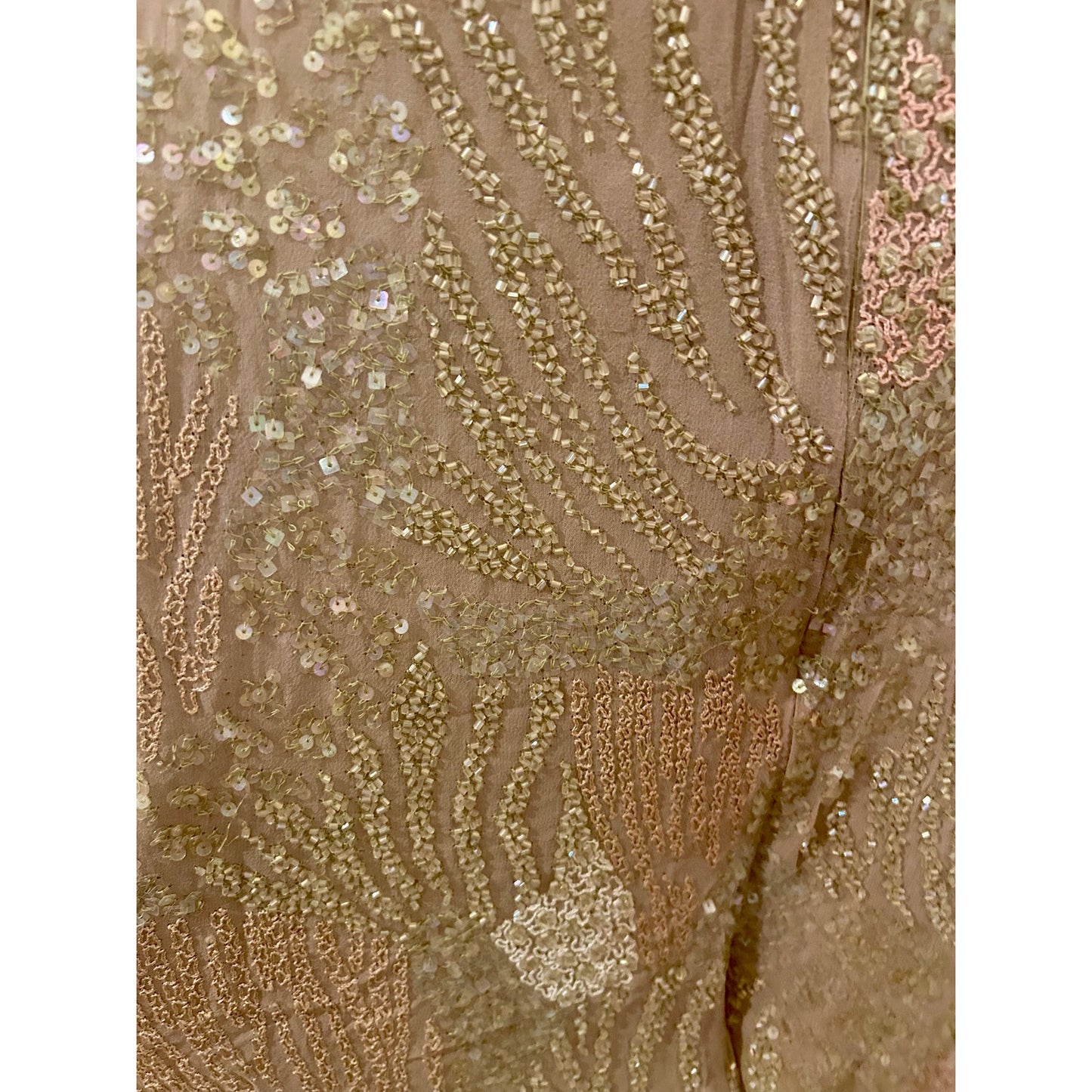 Chaudry Silk Beaded Blouse Size M