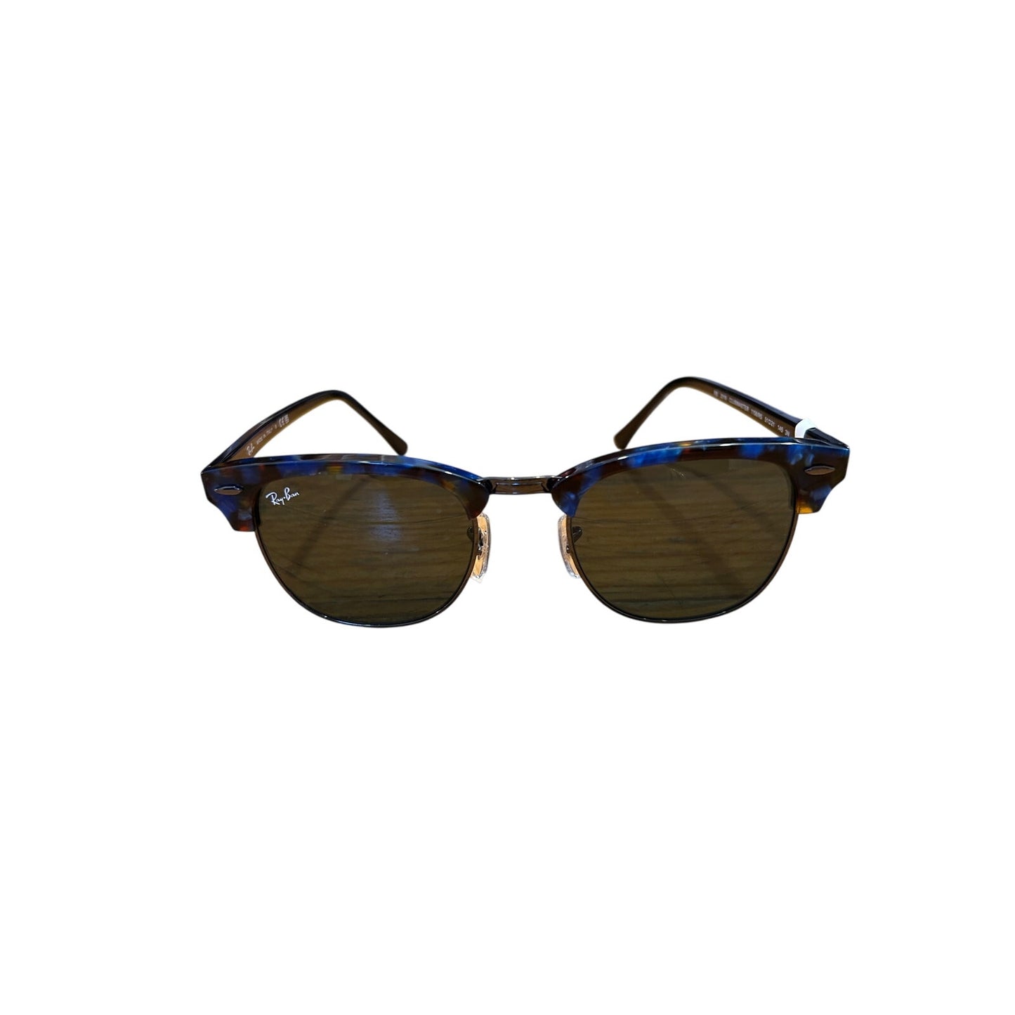 Ray-Ban Clubmaster Sunglasses in Fleck Blue Green Lenses Brand New