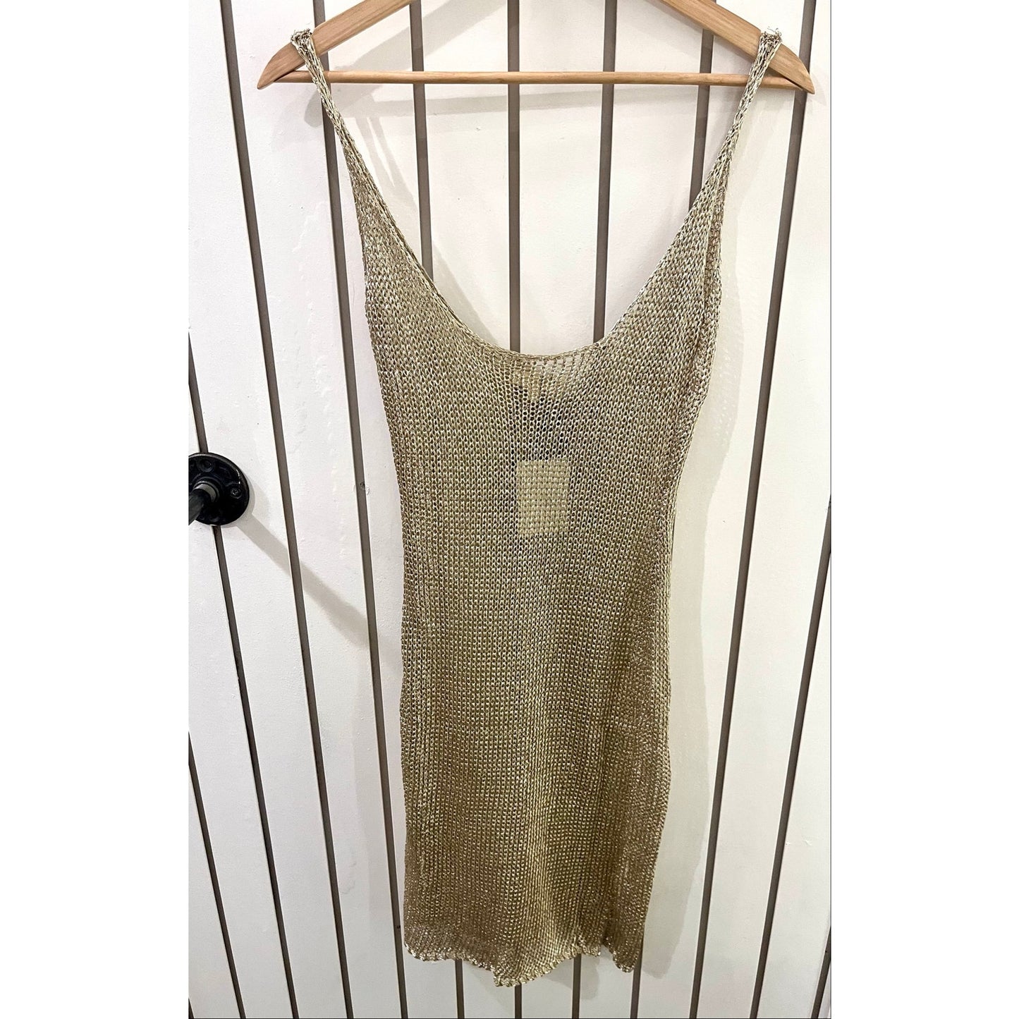 Main Strip Dress Gold Mesh Size S, M and L
