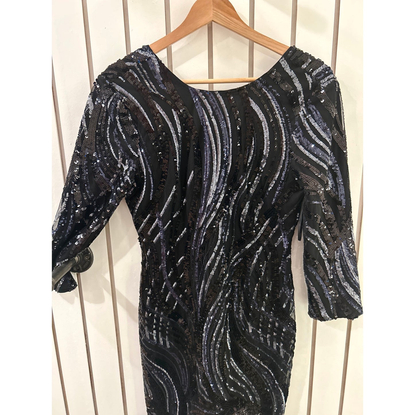Express Sequin Black Dress Size 6
