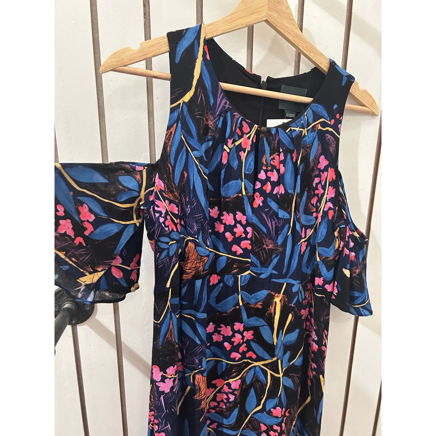 Anthropologie Maeve Elia Short Cold Shoulder Dress Size 4 NWOT