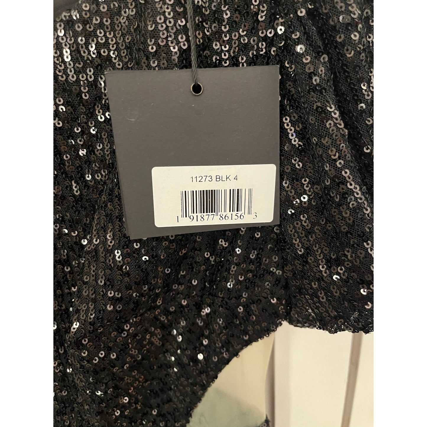 IEENA for MacDuggal Jumpsuit Sequin Black Size 4