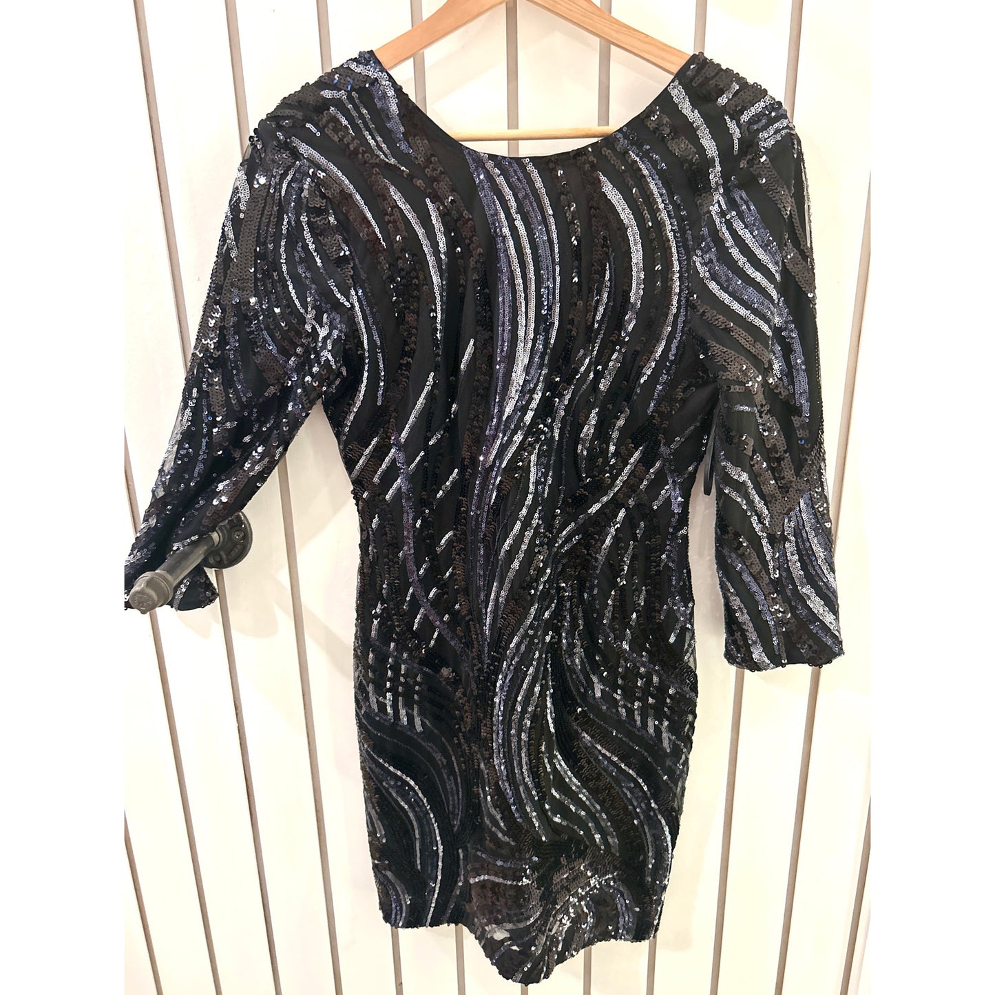 Express Sequin Black Dress Size 6
