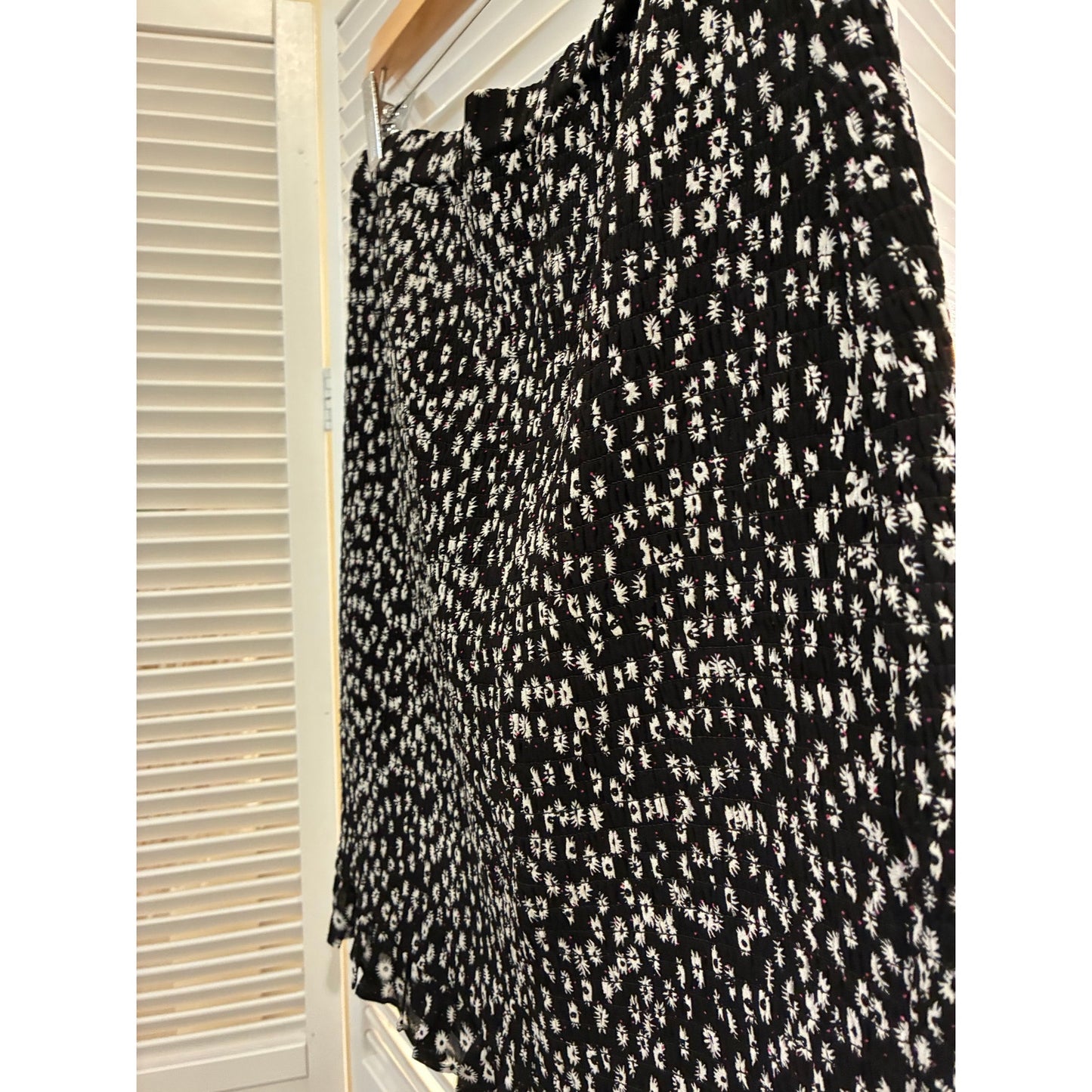The Kooples black and white floral skirt size 2