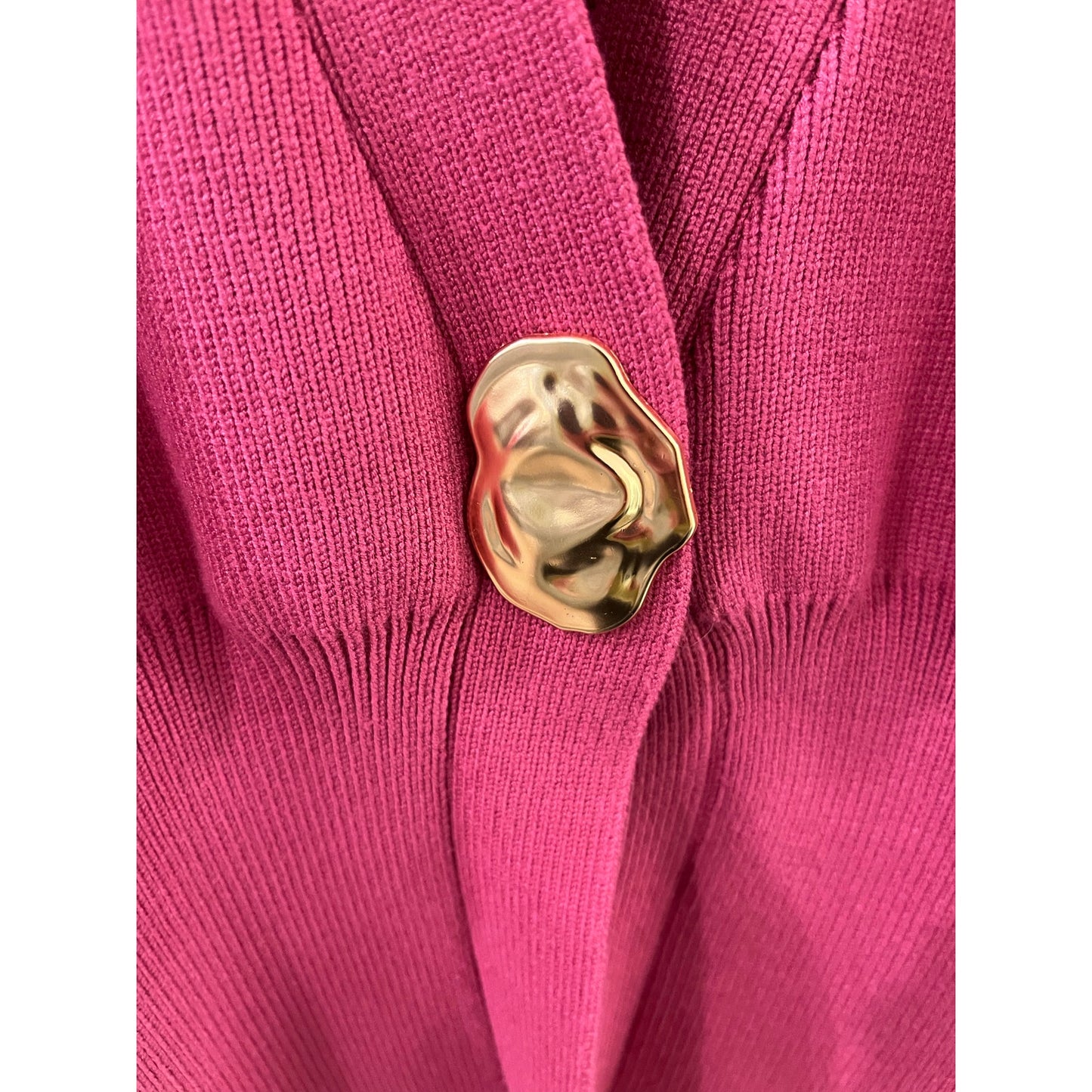 Urban Revivo Blush Sweater Vest with Gold Button
