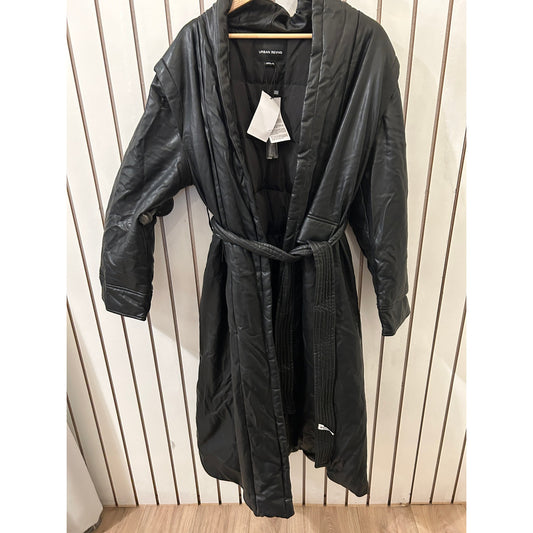 Urban Revivo Faux Leather Puffer Coat Size L