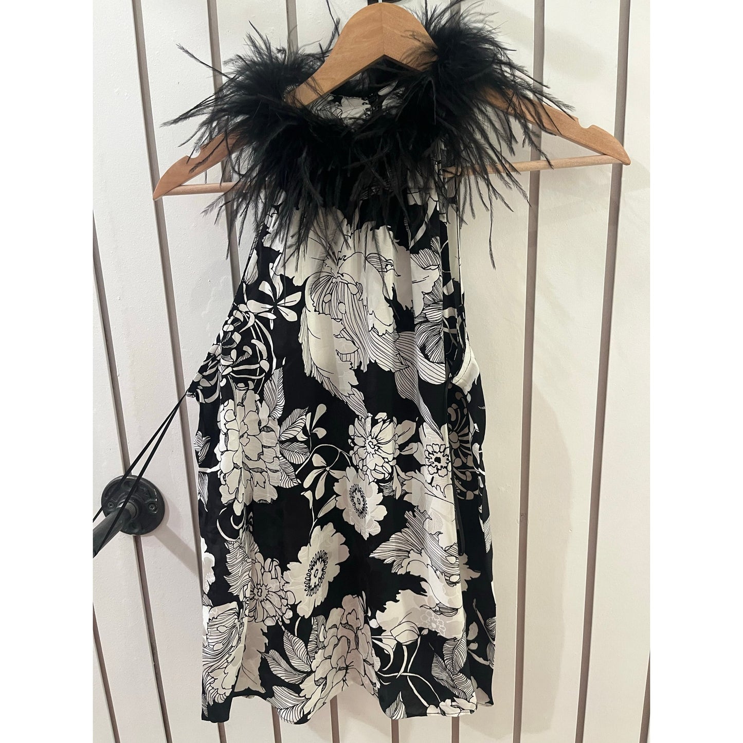 Trina Turk Blouse with Feathers
